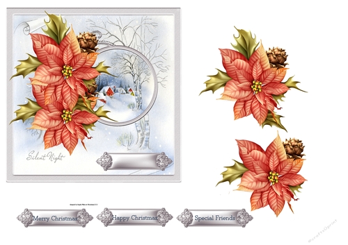 Vintage Christmas 6x6 card