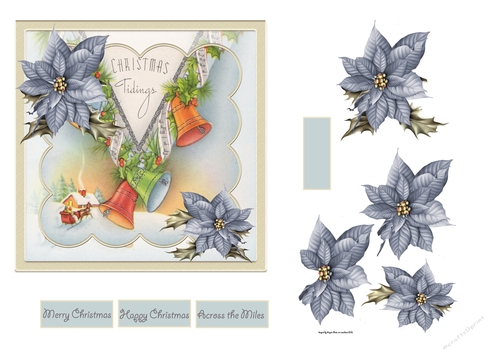 Christmas bells 6x6 card