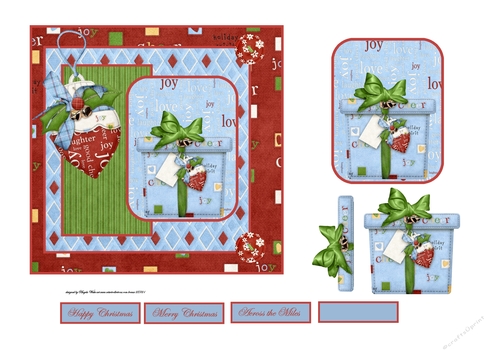 Christmas joy 6x6 card