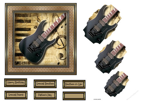 Guitar rock music 6x6
