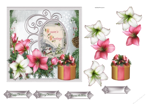 Festive flowers and gifts 6x6
