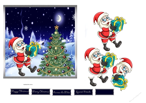 Santa has a Christmas tree 6x6