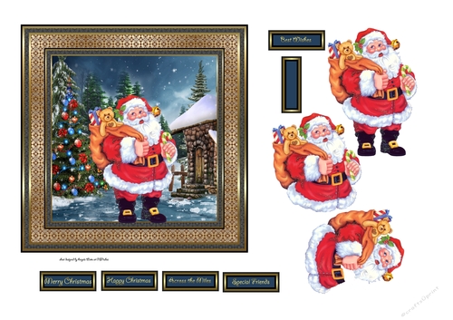 Santa loves Christmas 6x6