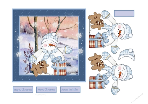 Snowman and ginger bread 6x6