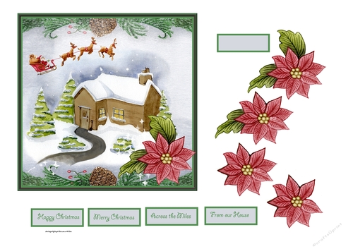 Santa and the Christmas house 6x6