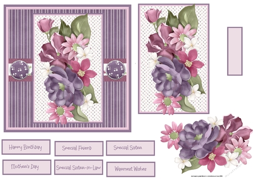 Garden flowers 6x6 