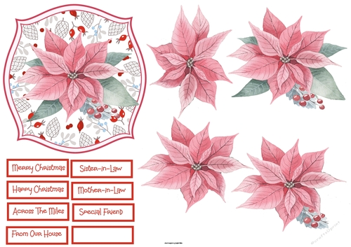Poinsettia and berry topper