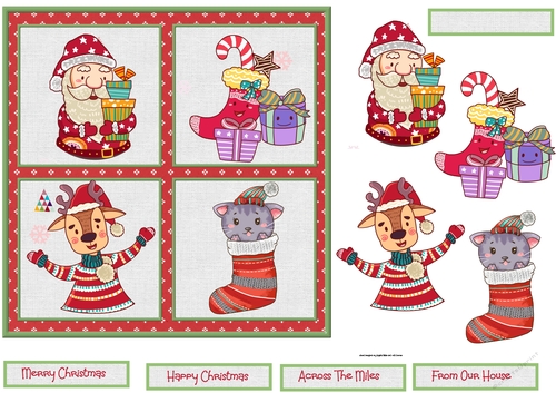 Santa Clause and friends 7x7