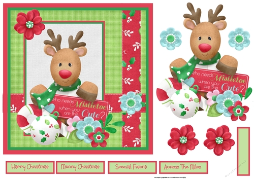 Red nosed reindeer 7x7