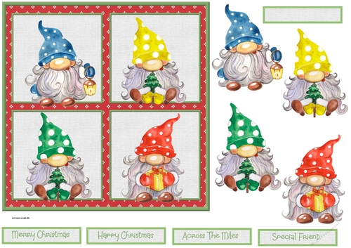  Christmas family gnomes 7x7