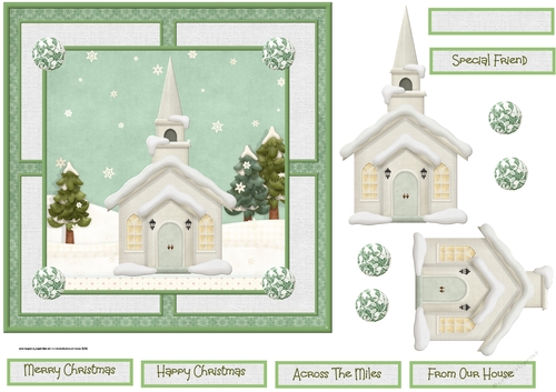 Church in the snow 7x7
