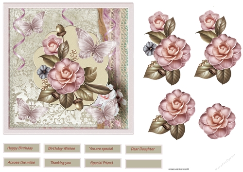 Pink Camelia 6x6