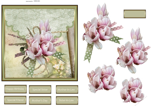 Beautiful flower 6x6 