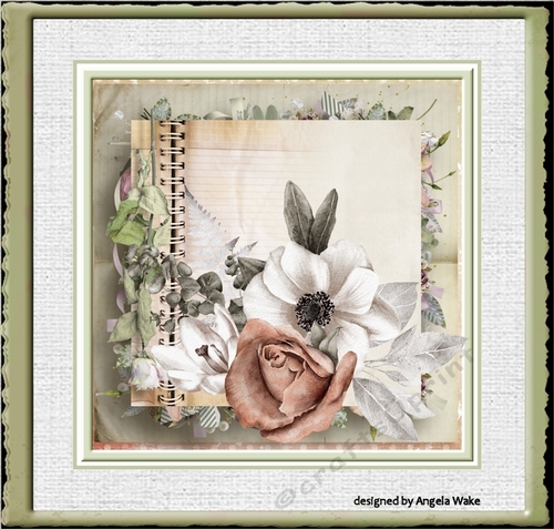 Vintage rose 7x7