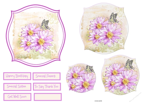 Daisy and butterfly topper