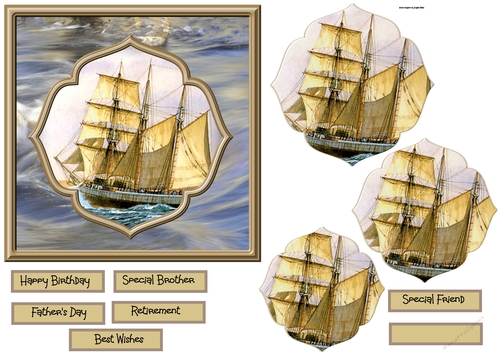 Sailing ship 6x6