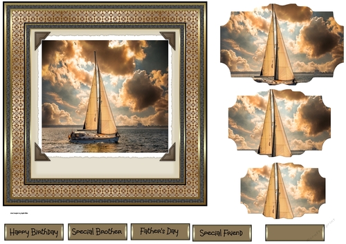 Sailing at sunset 7x7