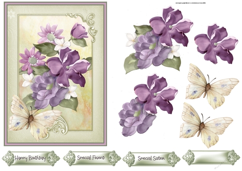 Purple flowers 5x7