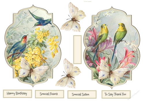 Bird and butterfly toppers