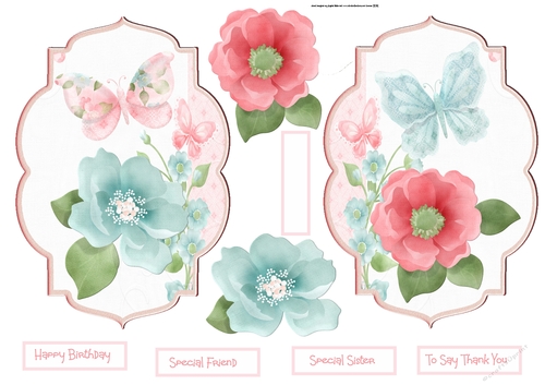 Rose and butterfly toppers