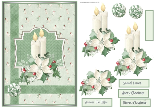 Christmas candles 5x7