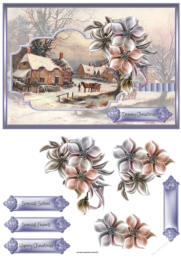 Village in winter A5