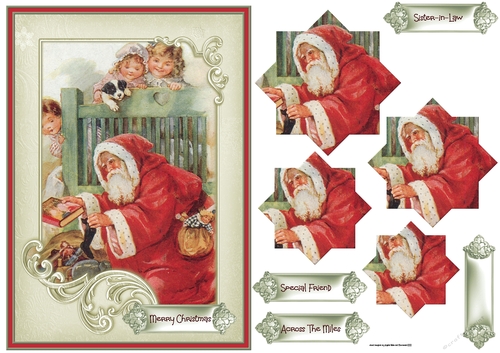 Santa and children A5