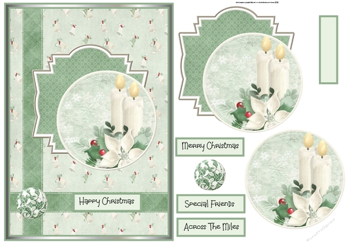 Holly and poinsettia A5