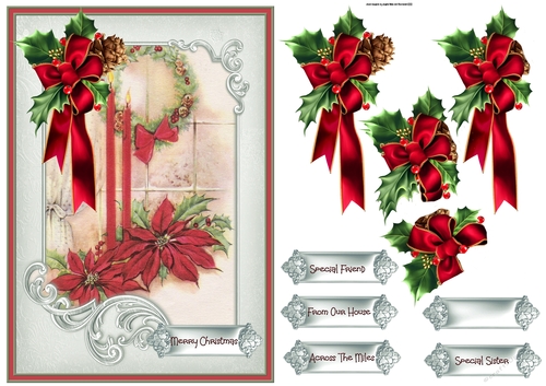 Candles and poinsettia A5