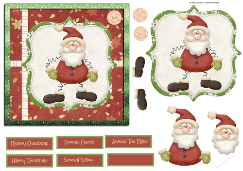 Santa happy frolics 6x6