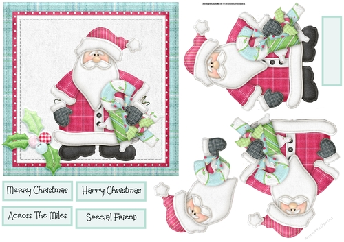 Santa and gifts 6x6
