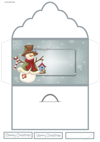 Snowman and bird friend