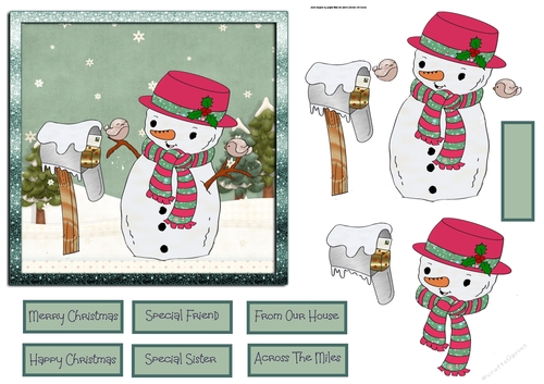 Carrot the snowman 6x6