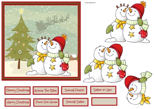 Snowmen friends 6x6