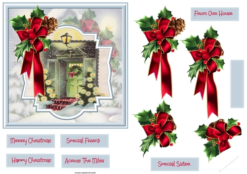 Christmas door 6x6