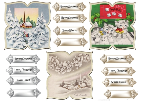 Vintage shaped scene toppers