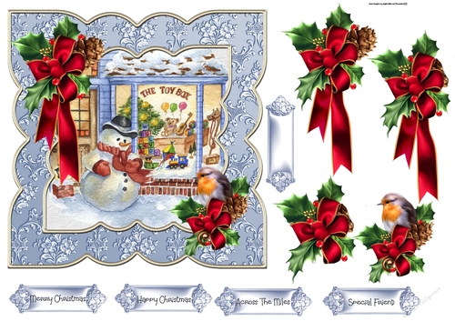 Toy box shop shaped card