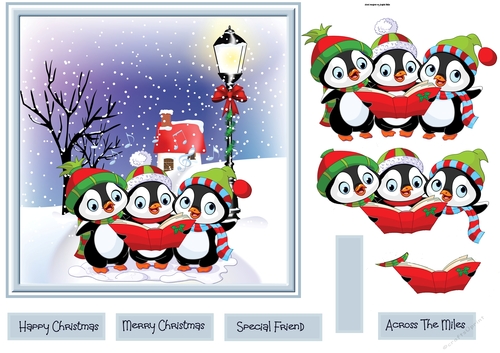 Penguin carol singers 7x7