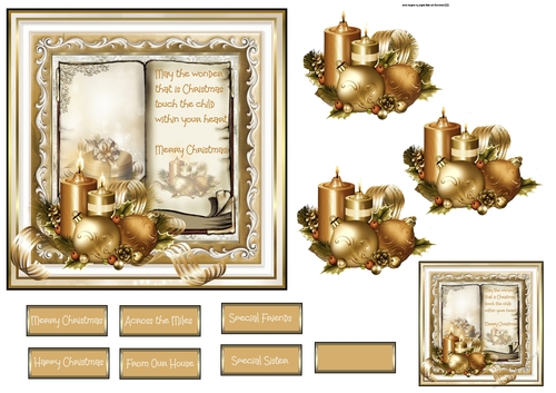 Candles and baubles 6x6