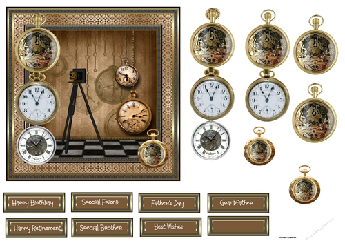 Clocks of time 6x6