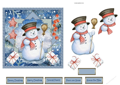 Snowmans Christmas 6x6