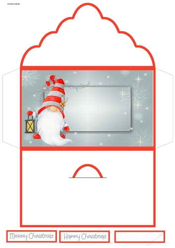 Santa gnome money wallet