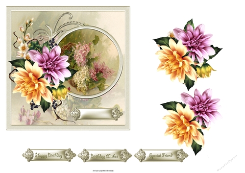Summer Dahlias 6x6