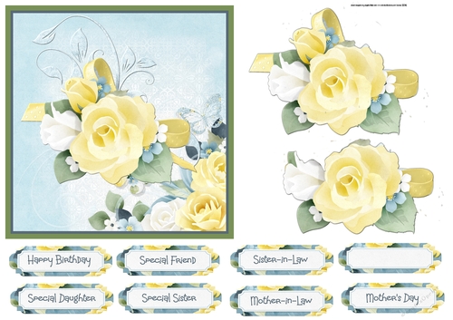 Yellow rose 6x6