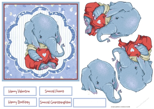 Elephant in love 6x6