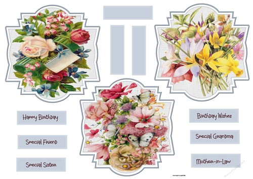 Vintage flowers toppers