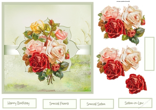 Vintage roses 7x7