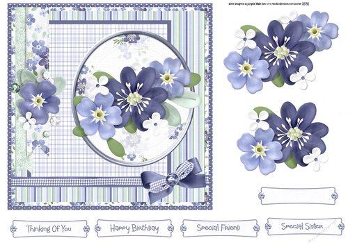 Forget me not flowers 7x7