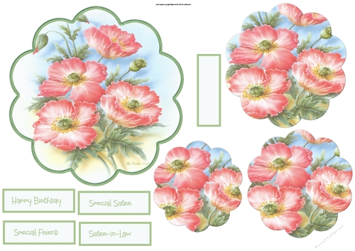 Poppy topper 6x6