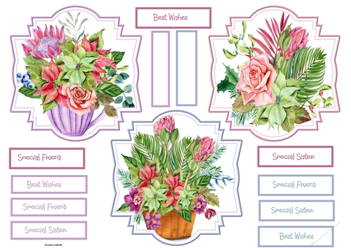 Festive flowers toppers